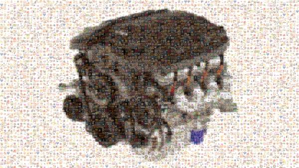 Engine photo mosaic