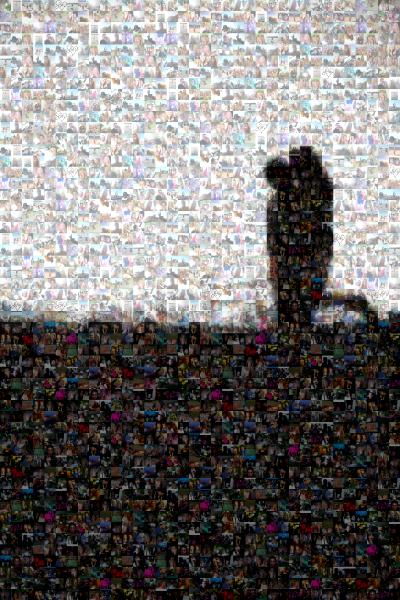 Silhouettes photo mosaic