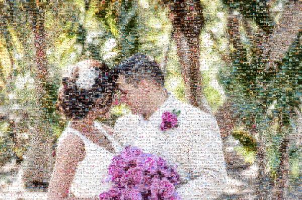 Outdoor Wedding photo mosaic