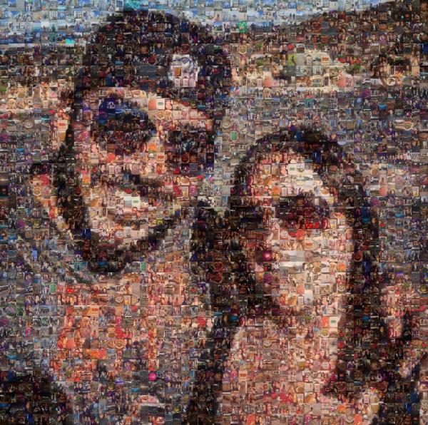 Couple on the Beach photo mosaic