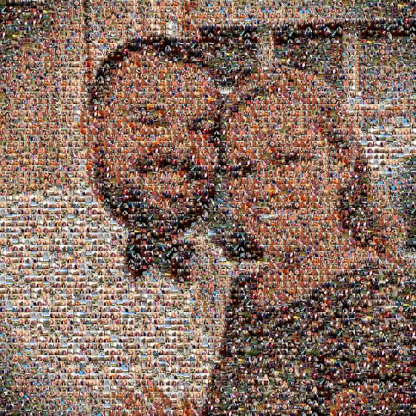 Engaged Couple photo mosaic