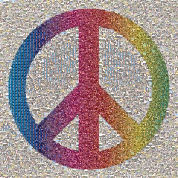 Peace Sign photo mosaic