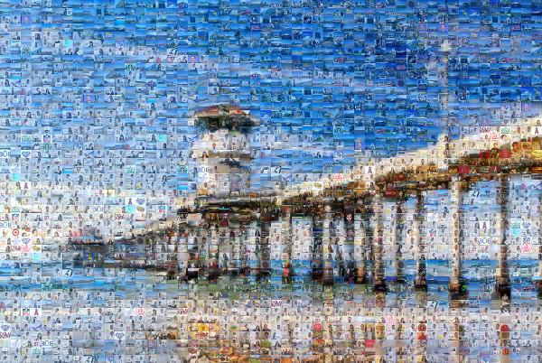 Pier Off The Coast photo mosaic