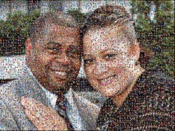 Couple photo mosaic