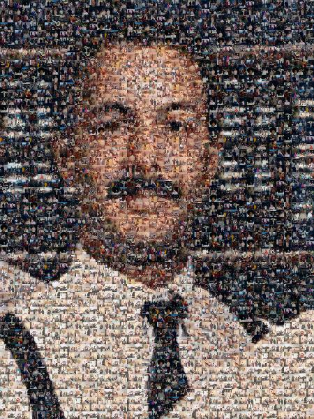 Portrait of a Father photo mosaic