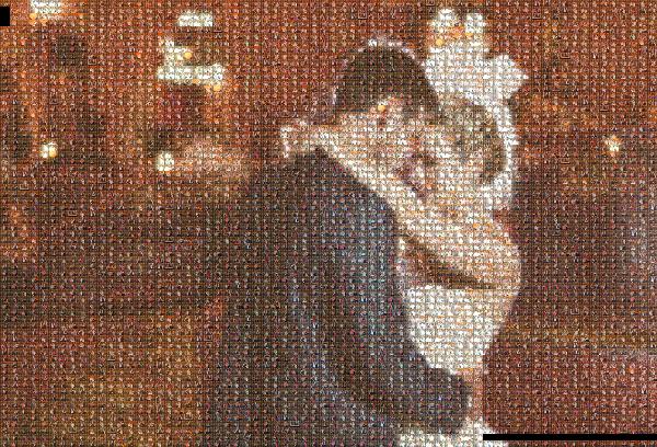 Newlyweds' First Dance photo mosaic