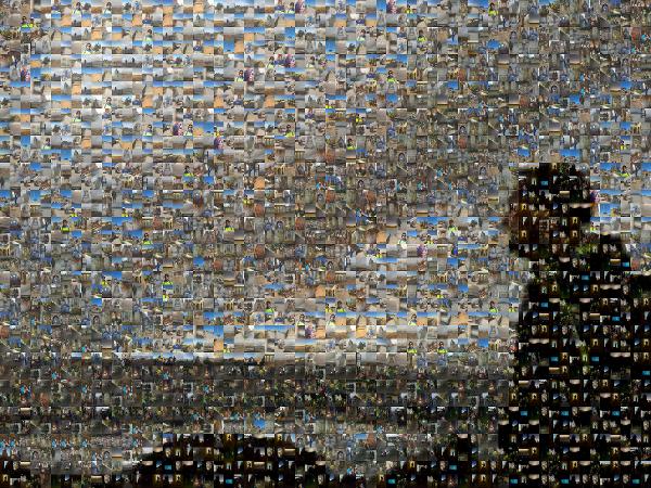 A Seaside Silhouette photo mosaic