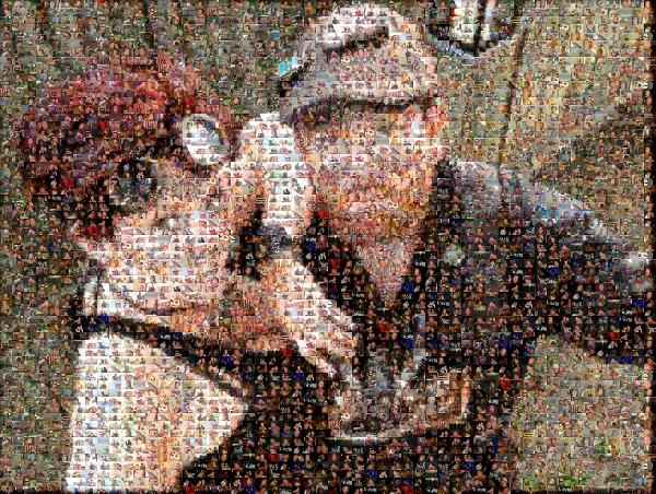Couple Smiling for the Camera photo mosaic