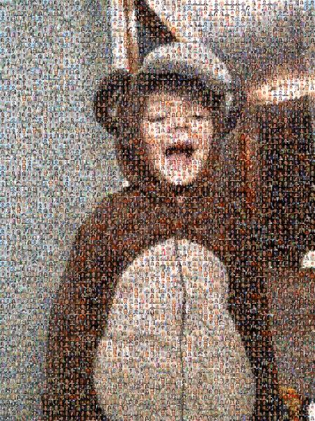 Kid In a Bear Costume photo mosaic