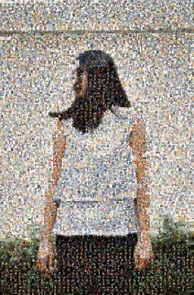 Contemplative Woman photo mosaic
