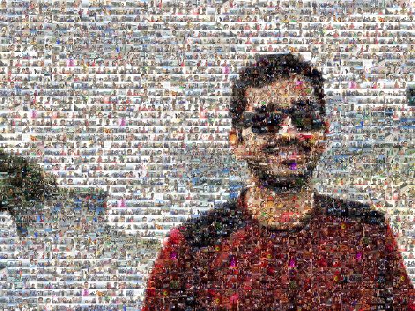 Young Man Having a Chill Time photo mosaic