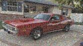cars red wheels rides fast mustang corvette automobile drive