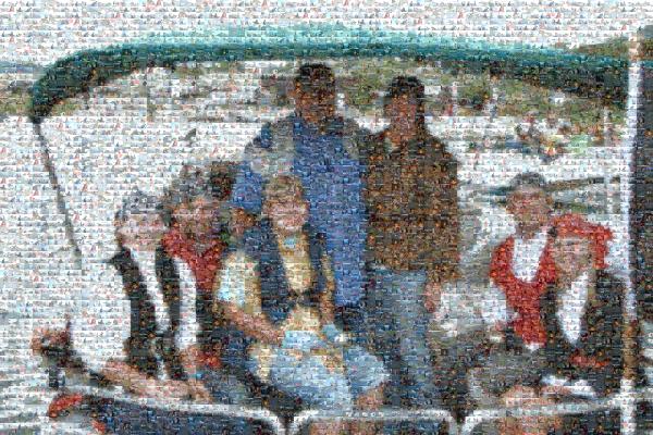 Group on a Boat photo mosaic