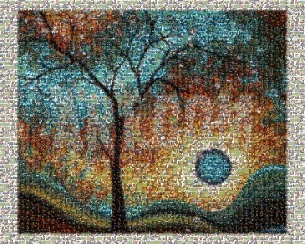 Landscape Illustration photo mosaic