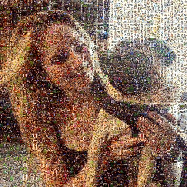 A Girl and her Pug photo mosaic