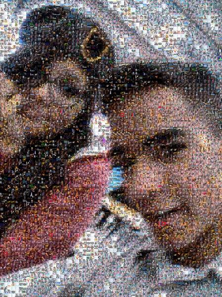 Young Couple Selfie photo mosaic