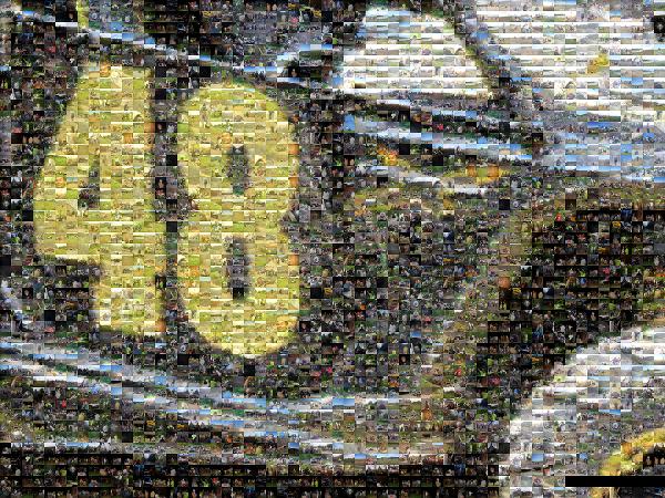 A Numbered Vehicle photo mosaic