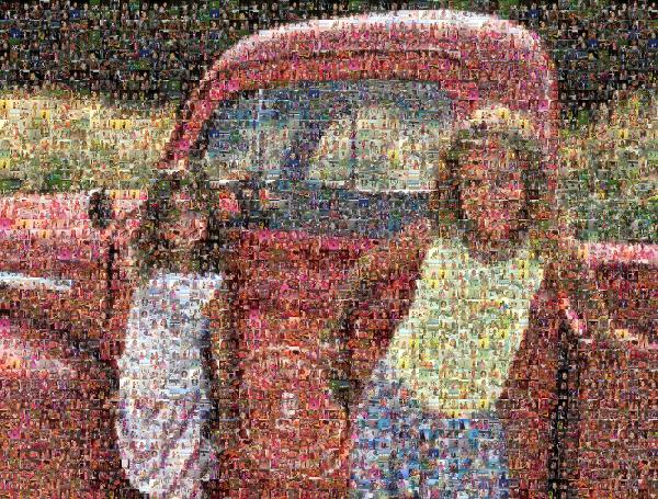 Two Young Girls photo mosaic