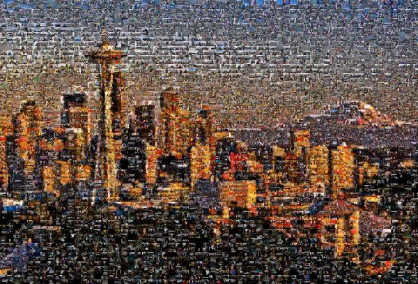 Seattle Skyline photo mosaic