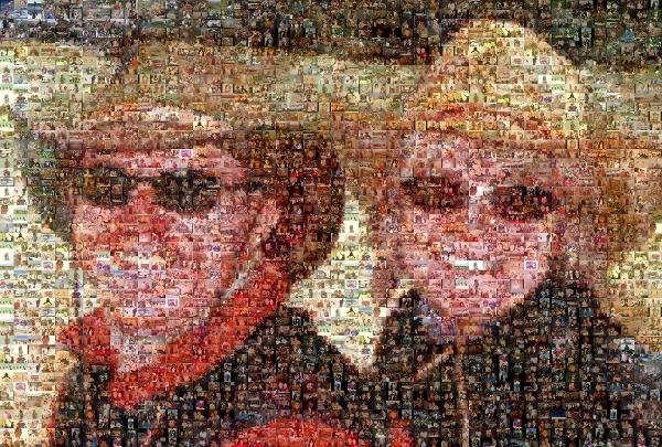 Cowboy Couple  photo mosaic