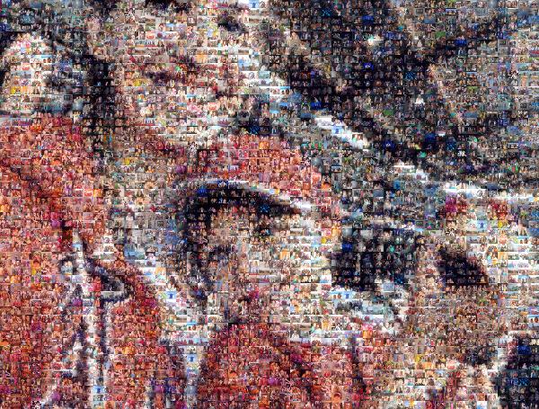 Mom and Son Baseball Game photo mosaic