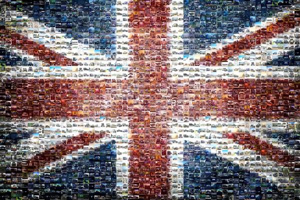 UK Flag photo mosaic