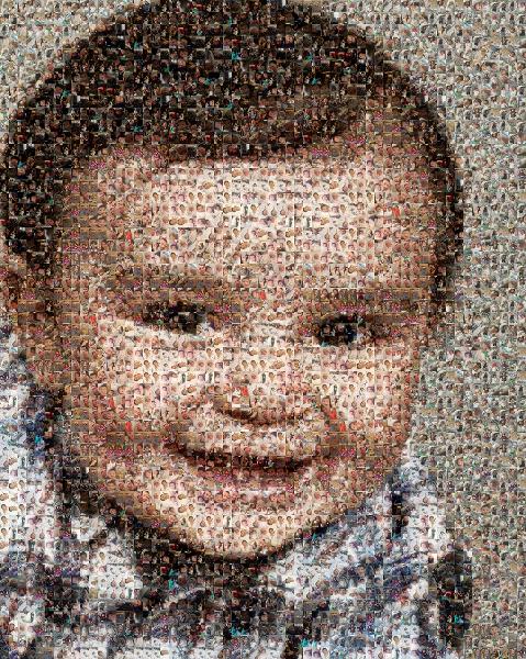 Portrait of a Young Boy photo mosaic