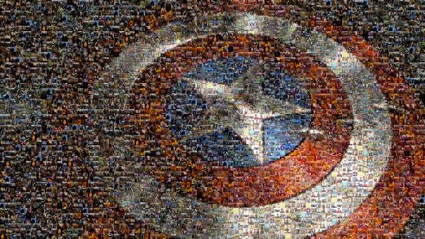 Captain America Shield photo mosaic
