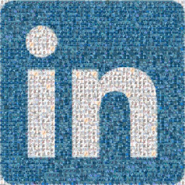 LinkedIn Logo photo mosaic