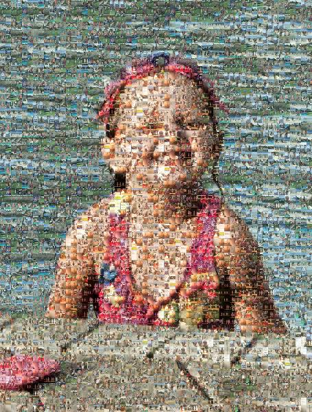 A Young Swimmer photo mosaic