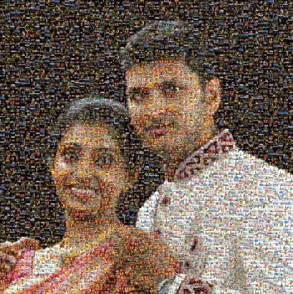 Husband and Wife Portrait  photo mosaic