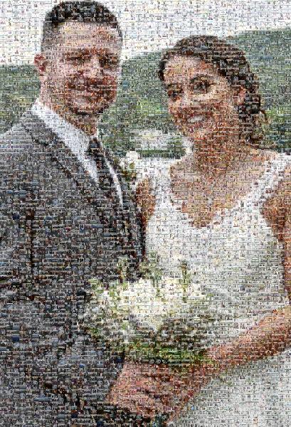 A Destination Wedding photo mosaic