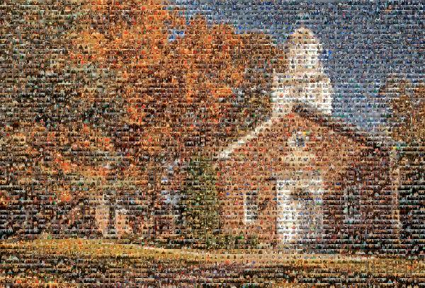 Autumn Chapel photo mosaic