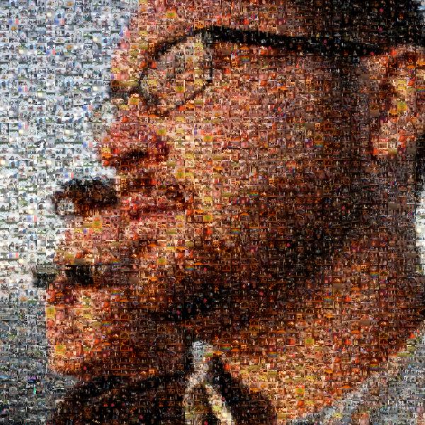 Staring into the Sunset photo mosaic