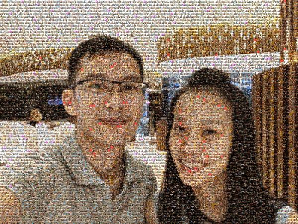 A Cheerful Couple photo mosaic
