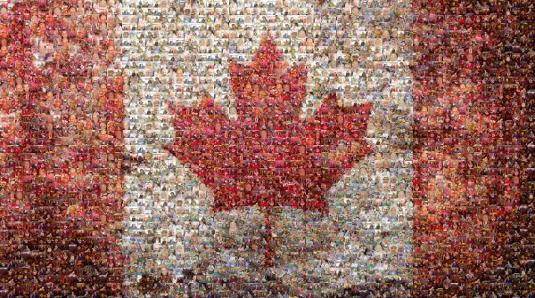 The Canadian Flag photo mosaic