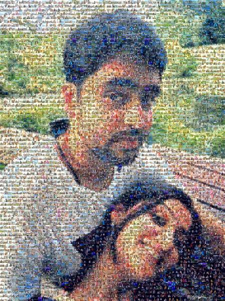 Couple at the Park photo mosaic
