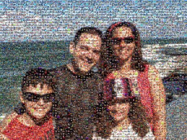 Smiling Family photo mosaic