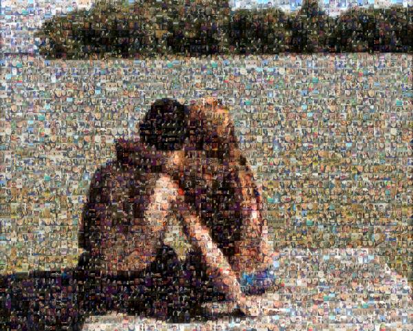 Two Lakeside Friends photo mosaic