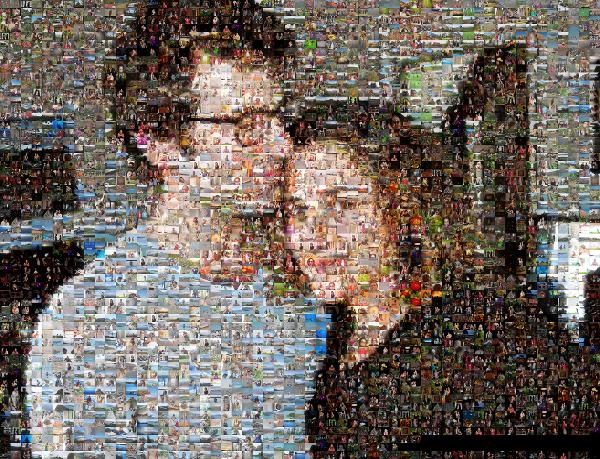 A Couple's First Photo photo mosaic