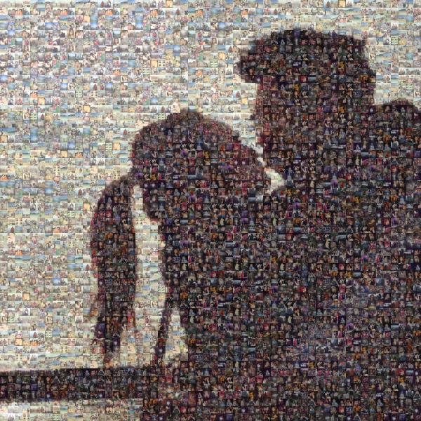 Couple Silhouette photo mosaic