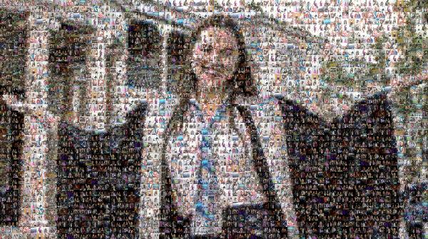 A Smiling Young Woman photo mosaic