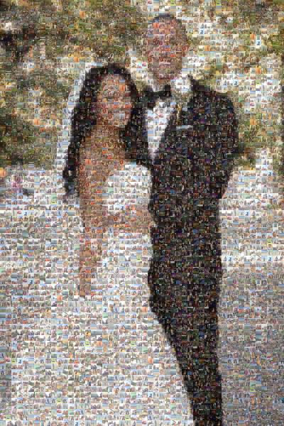 A Wedding Portrait photo mosaic