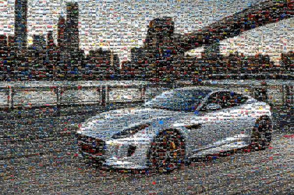 A Shiny Sports Car photo mosaic