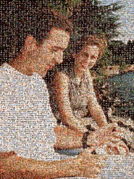 Couple at the Lake photo mosaic