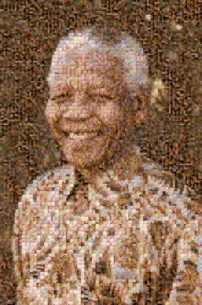 Nelson Mandela photo mosaic