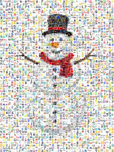 Snowman photo mosaic