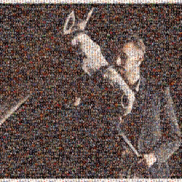 Man with Horse photo mosaic