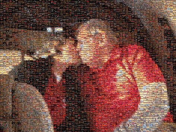A Couple Kissing photo mosaic