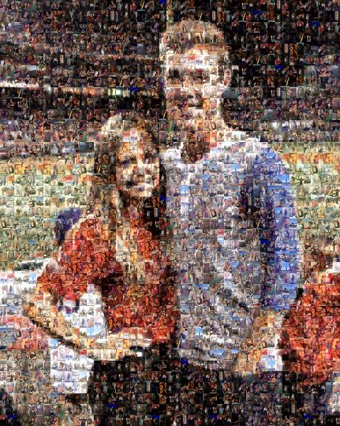 A Happy Young Couple photo mosaic